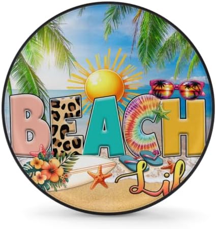 Summer Beach Blue Spare Tire Cover Dust-Proof Wheel Protector by Unknown