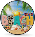 Summer Beach Blue Spare Tire Cover Dust-Proof Wheel Protector by Unknown