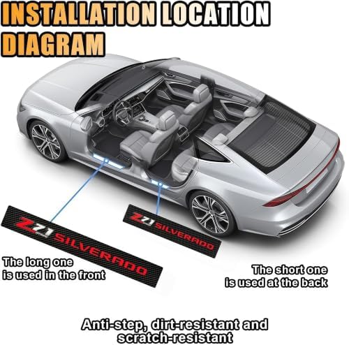 4PCS Z71 Carbon Fiber Door Sill Protector Decals - Image 3
