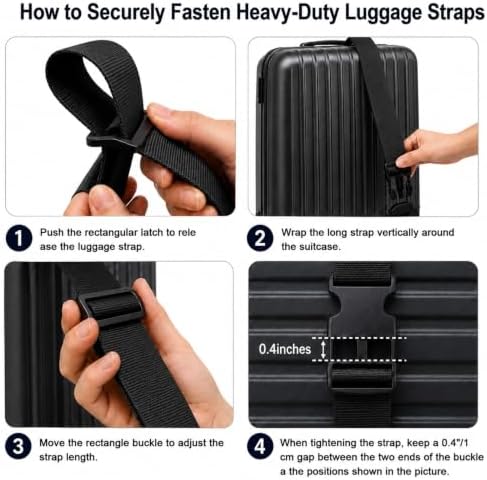 6PCS Adjustable Luggage Connector Straps - Image 5