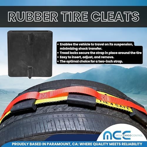 12PK Rubber Tire Cleats Tie Down Blocks - Image 5
