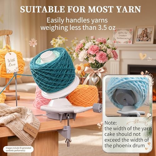 SPEENSUN 3.5 OZ Yarn Ball Winder, Low Noise Spinner - Image 5