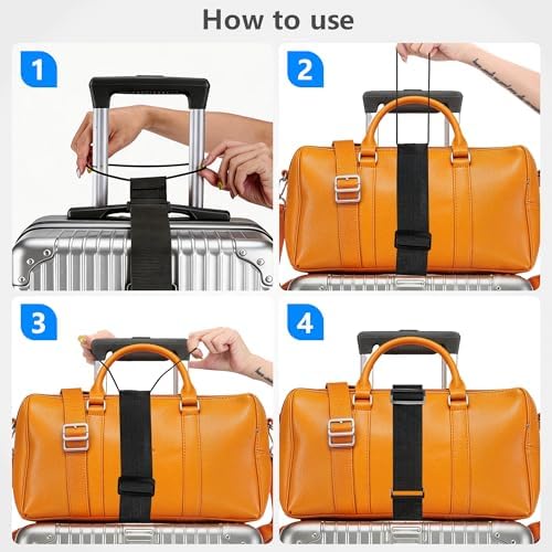 Mayski 4 Pack Adjustable Elastic Luggage Connector Straps - Image 6