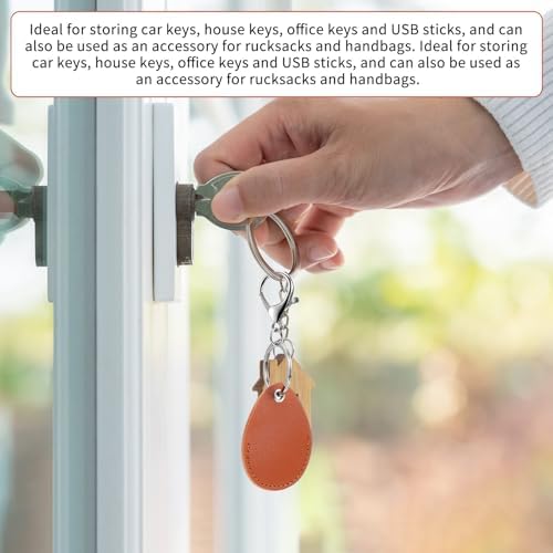5 Pcs Key Fob Holder, PU Leather Keychain Key Holder - Image 7