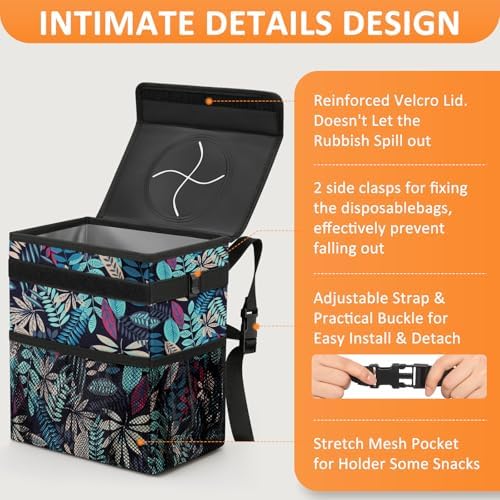 Vankor Car Trash Can with Lid Leak Proof Car Accessories - Image 4