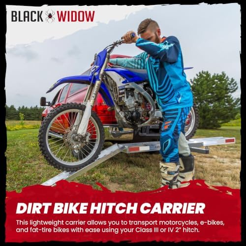 Black Widow Aluminum Motorcycle Hitch Carrier - Image 2