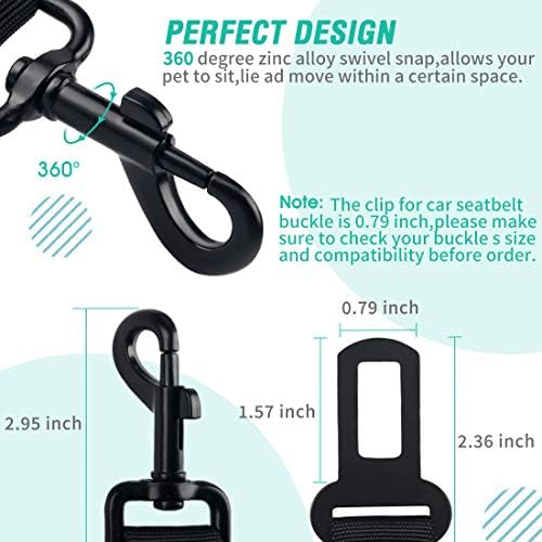COOYOO Dog Seat Belt, Retractable Dog Car Harness Seat Belt - Image 5