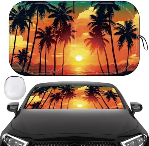 Windshield Sun Shade, Reflective Car Sunshade Blocks Heat, 57 x 31.5 in by Clothclose