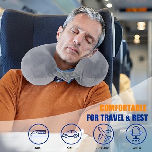 SAIREIDER Airplane Pillow 100% Memory Foam Neck Pillow - Image 2