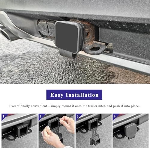 2 Inch Rubber Trailer Hitch Cover, Square Mouth Tow Hitch Protector Dustproof - Image 6