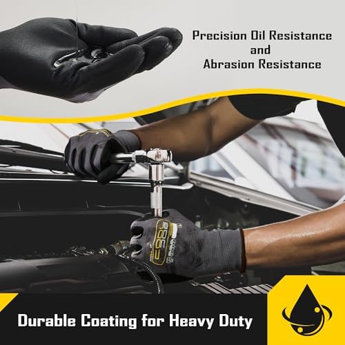 COOLJOB 3/12/36 Pairs Safety Work Gloves, Microfoam Nitrile Rubber Coated - Image 3