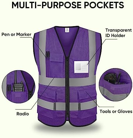 TICONN High Visibility Reflective Safety Vest - Image 4