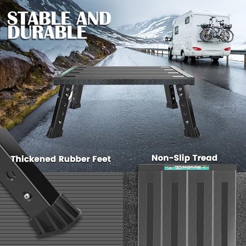Marudina Adjustable RV Step Stool w/Cover, Large Platform - Image 4