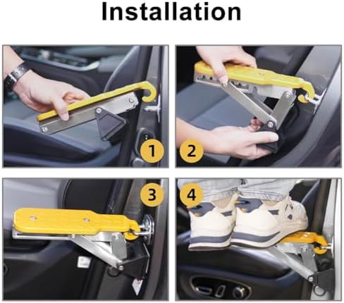 Cnthan7 Feet Stand Pedal Foldable Roof Rack Car Door Step 1 Set Aluminium Alloy - Image 4