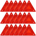 18 Pack Red Safety Reflector Warning Sign, 6 Inch Slow Moving Vehicle Sign by Kabcifea