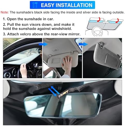 KUST Windshield Sun Shade for Toyota RAV4 2013 2014 2015 2016 2017 2018 Window - Image 6