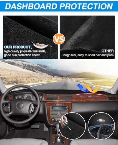 CARTIST Dash Cover for Chevy Impala 2006-2013 Dashboard Cover Mat - Image 5