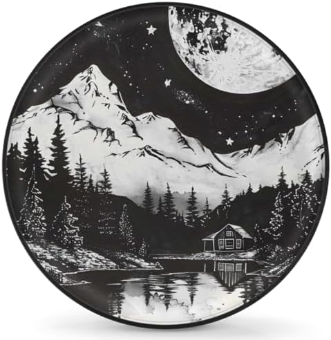 Rv Spare Tire Cover Wheel Mountain Forest Moon Tire Covers Wheel Protectors by FengQuGou