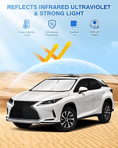 Canvcle Sunshades for 2016-2022 Lexus RX Accessories Windshield Sun Shade Side - Image 2