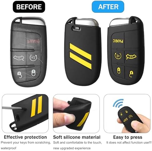 YOSRTER Key Fob Cover with Keychain - Image 2