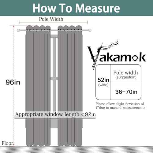 Yakamok Stone Blackout Curtains 96 Inches Long - Image 2
