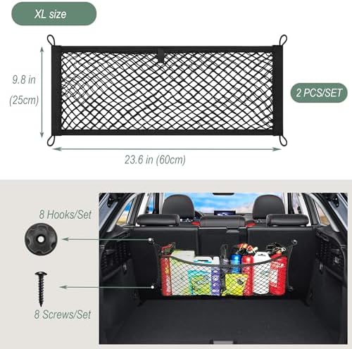 2 Layer Small Cargo Net, Cargo Storage Pocket Net, Mesh Elastic Pouch Organizer - Image 2
