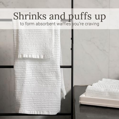 GILDEN TREE Waffle Hand Towels for Bathroom Quick Dry Towel Super Absorbent - Image 3