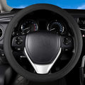 Black Mesh Steering Wheel Cover, Universal 15 inch, Elastic Stretch Microfiber by Unknown