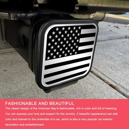 2 Inch Trailer Hitch Cover, Tow Hitch Covers, American Flag Tow Receiver Tube - Image 3