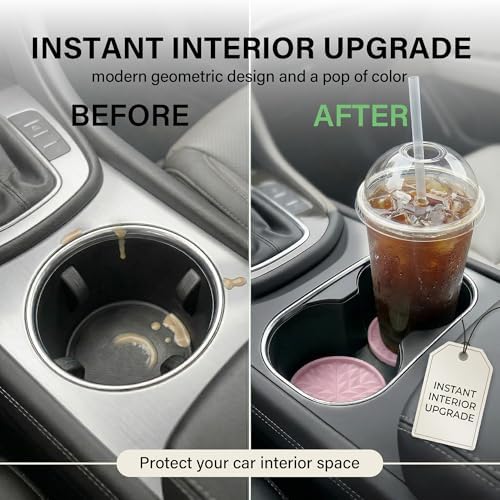 Silicone Car Coasters Set of 4, 2.75" Cup Holder Mats - Image 5