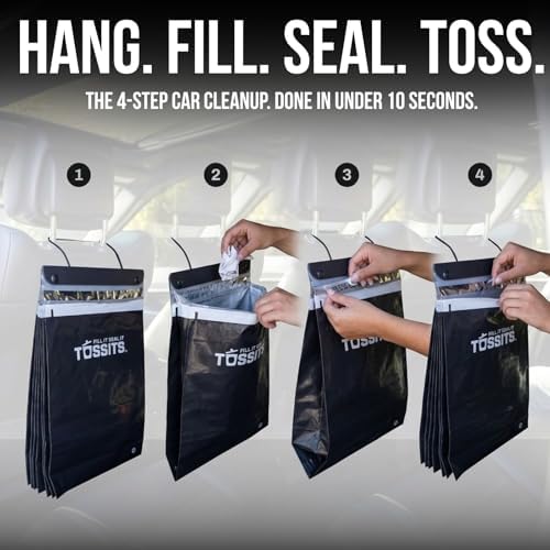 Tossits Hanging Car Trash & Garbage Bags, Disposable - Image 4