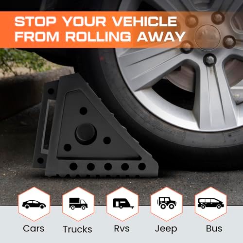 Taifa 4PCS Heavy Duty Rubber Wheel Chocks - Image 5