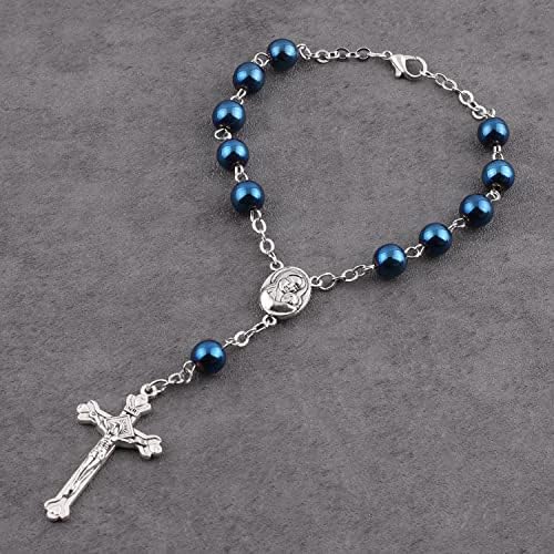 Hematite Beads Auto One Decade Car Rosary Clasp Terra Jerusalem Medal - Image 4