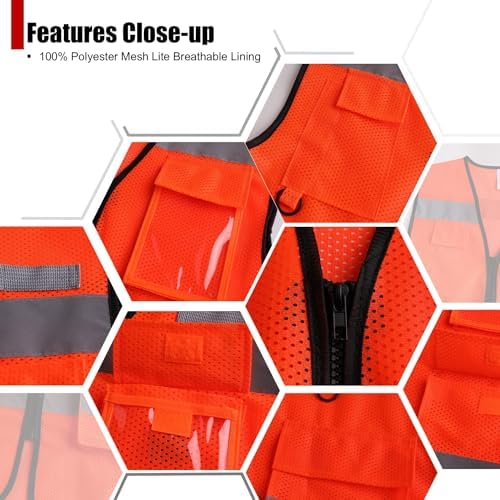 Safety Vest for Men Women Hi Vis Vest - Image 3