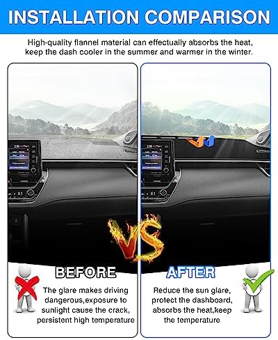 Autorder Dashboard Cover Mat for Toyota Corolla Cross 2022 2023 2024 2025 2026 - Image 3