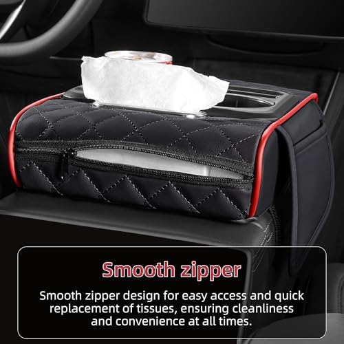 5 in 1 Nappa Leather Console Armrest Cover - Image 5