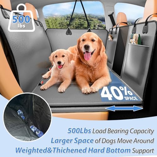 Hard Bottom Dog Car Seat Cover for Back Seat – Waterproof Nonslip Hammock - Image 2