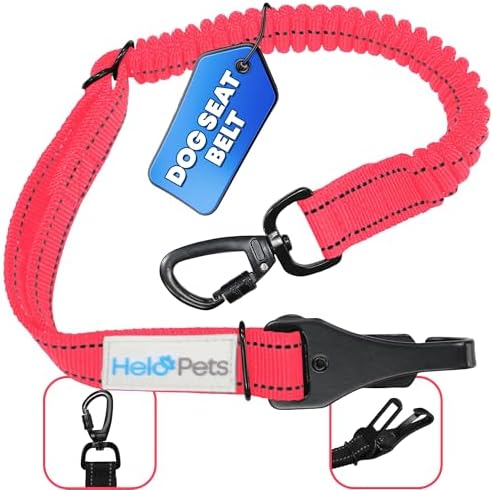 Dog Seat Belt for Car 3-in-1 Adjustable Safety Seatbelt for Dogs in Car – by HeloPets