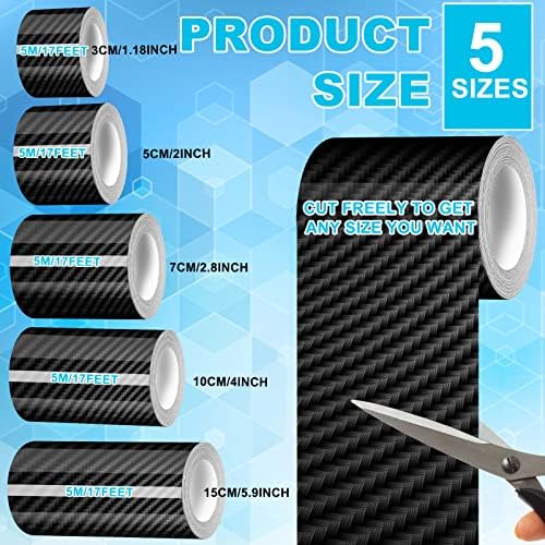 Outus 5 Rolls Car Door Edge Guards Door Sill Protector 5.9 Inch 3.9 Inch 2.8 - Image 2