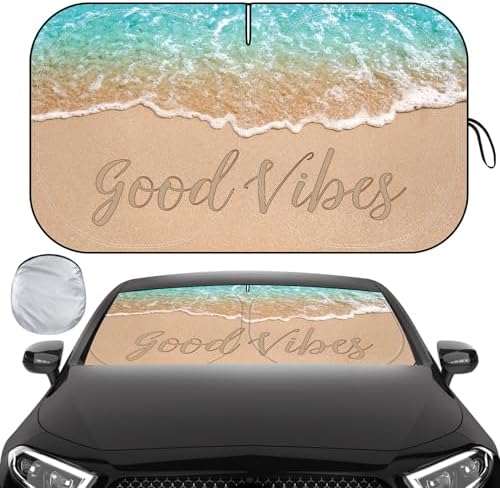 Windshield Sun Shade, Reflective Car Sunshade Blocks Heat, 57 x 31.5 in by Clothclose
