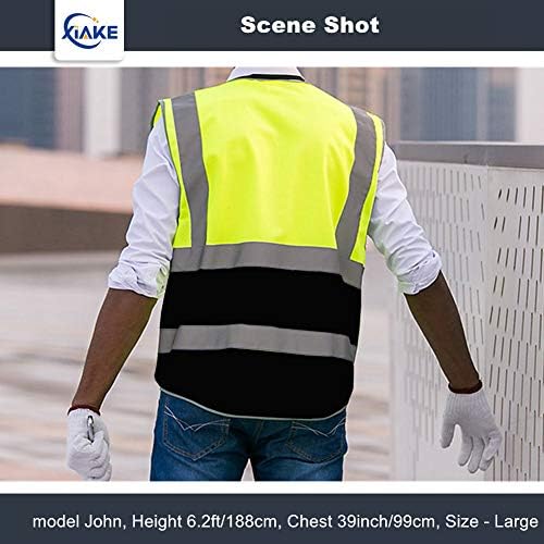XIAKE 9 Pockets Class 2 High Visibility Reflective Safety Vest - Image 4