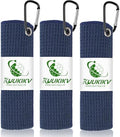 3 Pack 16" X 16" Golf Towels for Golf Bags, 3 Dark-Blue Colors by KuukikvDirect