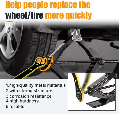 Car Jack Ratchet Wrench, 360° Swivel Labor-Saving Scissor Jack Lift Speed - Image 5