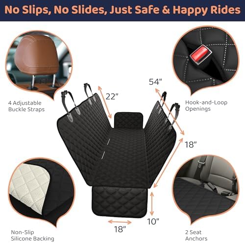 Dog Car Seat Cover for Back Seat, Dog Hammock for Car, Truck & Tesla - Image 3