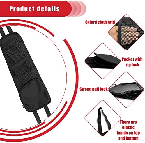 QUICTO Car Seat Storage Hanging Bag, Car Multifunctional Storage Mesh Net Pocket - Image 3