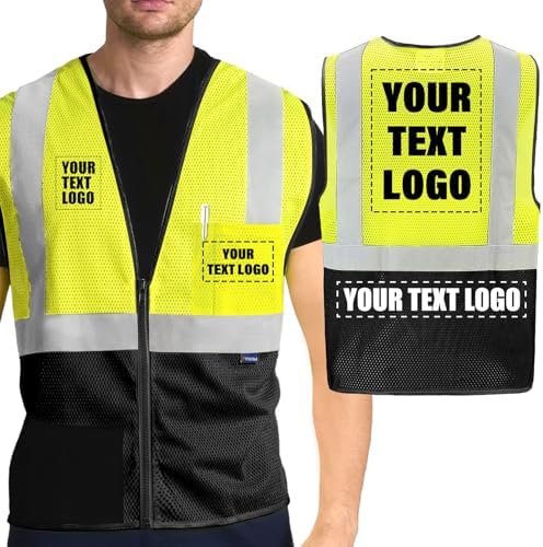 AYKRM 2 Pocket Mesh High Visibility Reflective Safety Vest by AYKRM