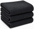 VIVOTE Black Tea Towels for Kitchen Microfibre Kitchen Dish Towel 40x56cm by VIVOTE