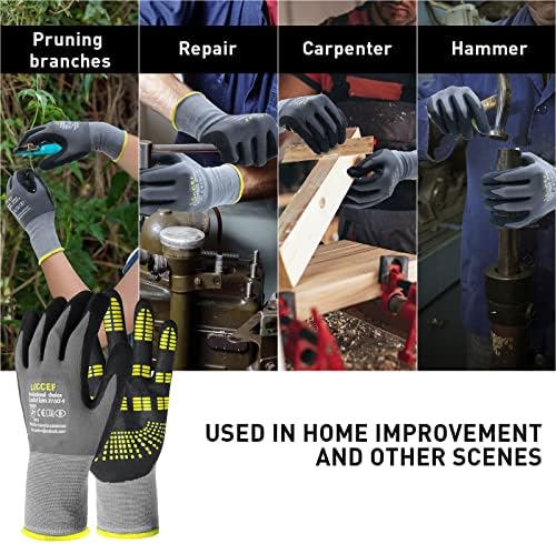 LOCCEF 6 Pairs MicroFoam Nitrile Work Gloves - Image 3