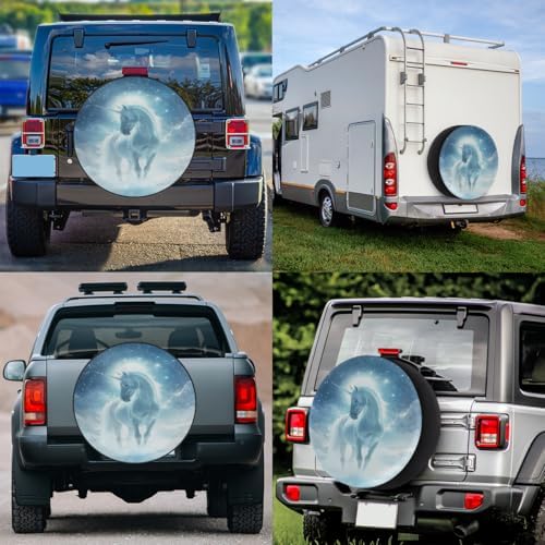 Spare Tire Cover for RV Trailer, Unicorn Waterproof Sun Leather Wheel Cover - Image 6