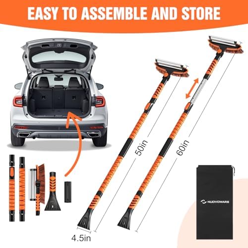 Nuovoware 60" Ice Scraper and Extendable Snow Brush - Image 6